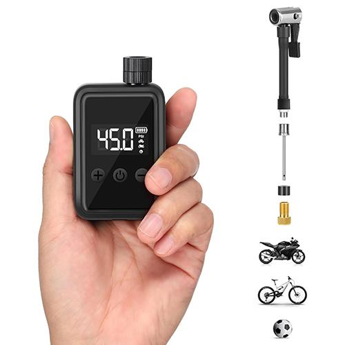 Y-QB10 Portable Bicycle Air Pump – Compact 120 PSI Power with Digital Gauge