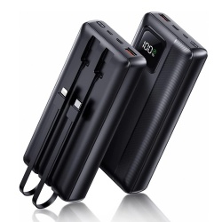 Built in Cable LCD CE ROHS PD22W Mobile Phone Fast Charging Wireless Portable 10000mah 20000mah Powerbank Power Banks