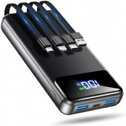 Top Selling New Product Built in Cable PD20W Portable Power Bank 10000mah Power Banks with Digital Display