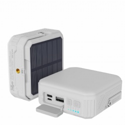 Newest Full Side LED Lamp Type C Port 10000mah Mini Portable Solar Power Bank Price