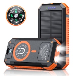 Factory 20000mah Magnetic Wireless Charger Solar Charging Solar Power Bank