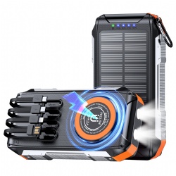 New Mode 4 in 1 Multifunction Magnetic Wireless Charging Solar Power Bank 30000mah for Tws Earphone