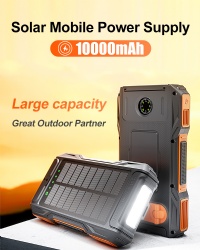 Outdoor Emergency 2 Usb Hand-Crank Power Generator Solar Charger 3 in 1 Built in Cable Solar Hand Crank Power Bank 30000Mah