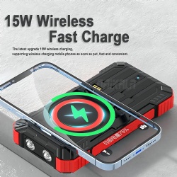 Built in Cable PD22W Fast Charging Phone Solar Charger Bank Power Solar Power Bank 26800mah Outdoor