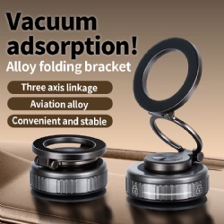360 Degree Rotating Aluminum Alloy Vacuum Magnetic Mobile Phone Holder for Car