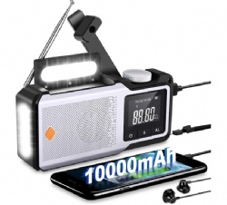 Hot in NL Be Noodradio Solar Opwindbaar 6000mAh Solar Powerbank Radio
